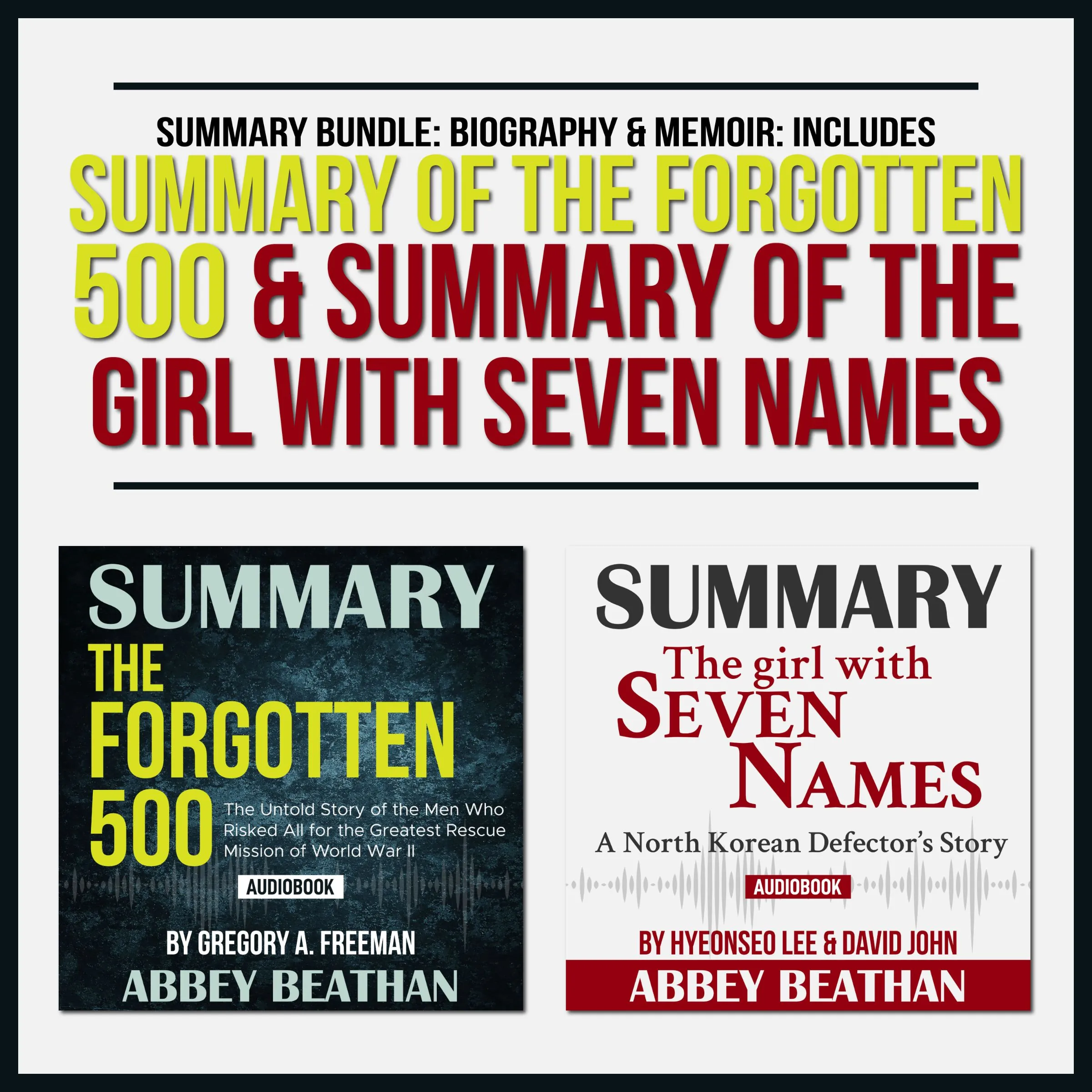 Summary Bundle: Biography &amp; Memoir: Includes Summary of The Forgotten 500 &amp; Summary of The Girl with Seven Names by Abbey Beathan Audiobook