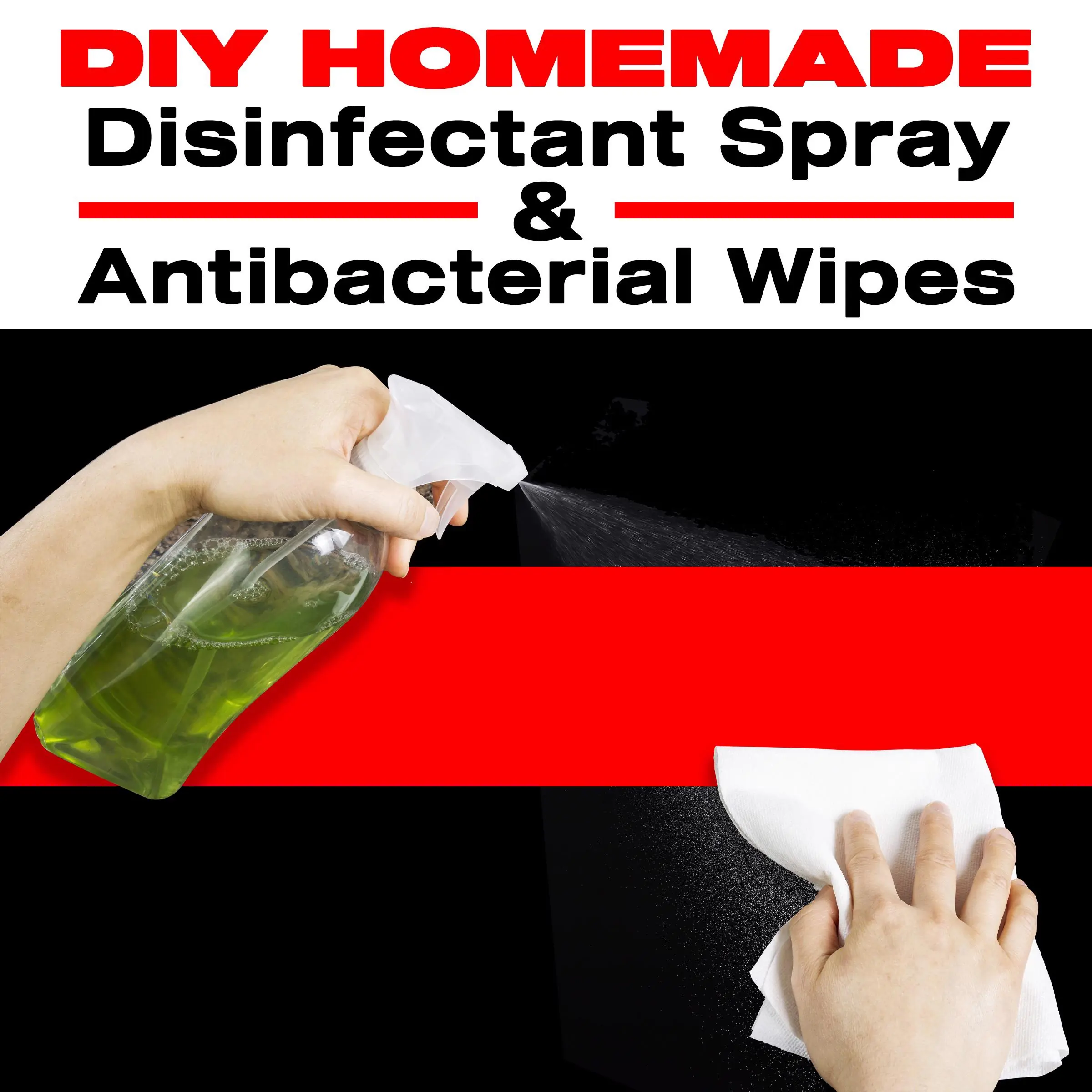 DIY HOMEMADE DISINFECTANT SPRAY & ANTIBACTERIAL WIPES: Easy Step-by-Step Guide to Make your Hand Sanitizer Germicidal Wipes & Sanitizing Spray at Home. Do It Yourself in 5 minutes! by DIY Homemade Publishing