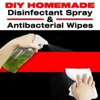 DIY HOMEMADE DISINFECTANT SPRAY & ANTIBACTERIAL WIPES: Easy Step-by-Step Guide to Make your Hand Sanitizer Germicidal Wipes & Sanitizing Spray at Home. Do It Yourself in 5 minutes! Audiobook by DIY Homemade Publishing