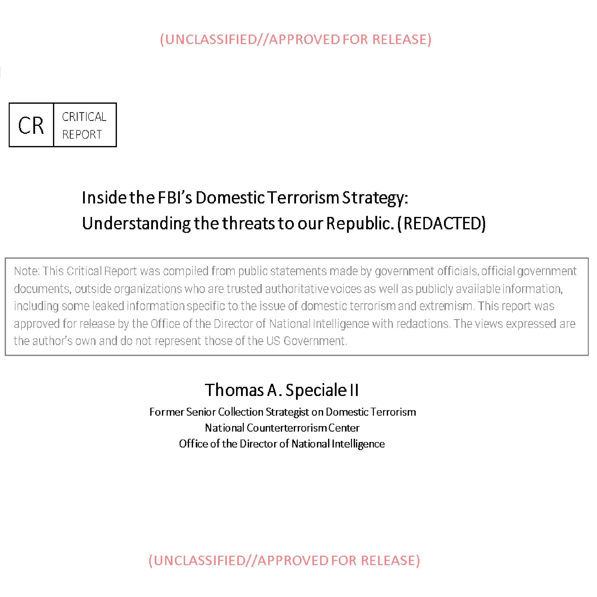 Inside the FBI’s Domestic Terrorism Strategy by Thomas Speciale Audiobook