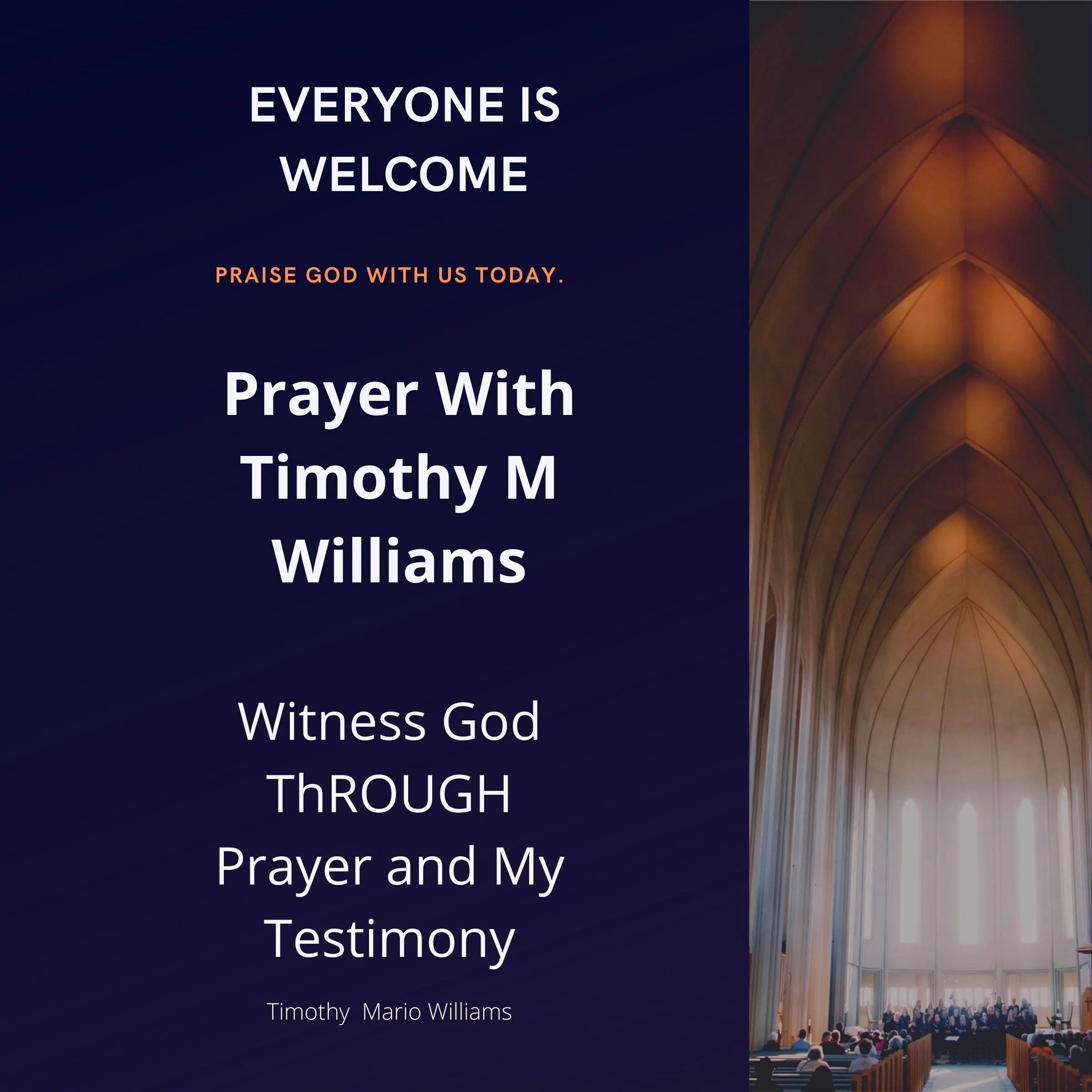 Prayer With Timothy M Williams Audiobook by Timothy Mario Williams