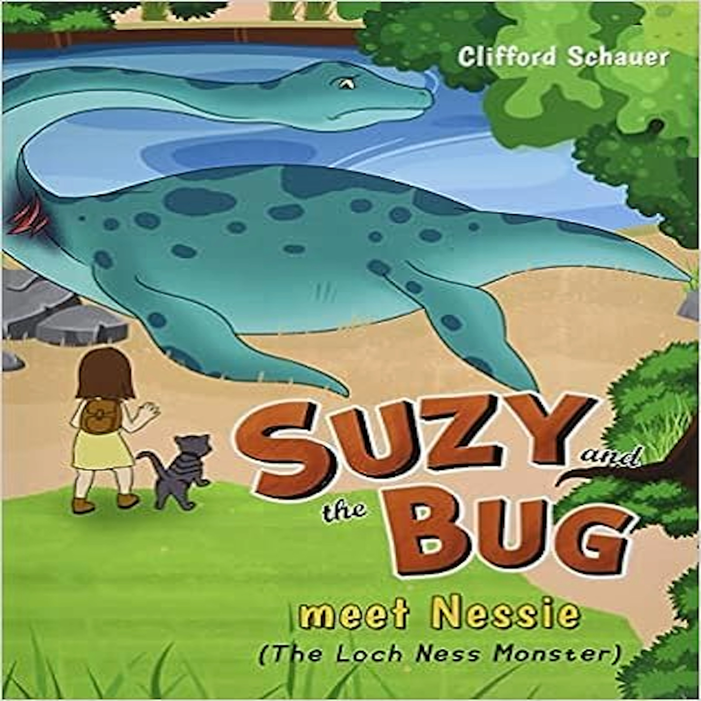 Suzy and the Bug meet Nessie (the Loch Ness monster) by Clifford Schauer